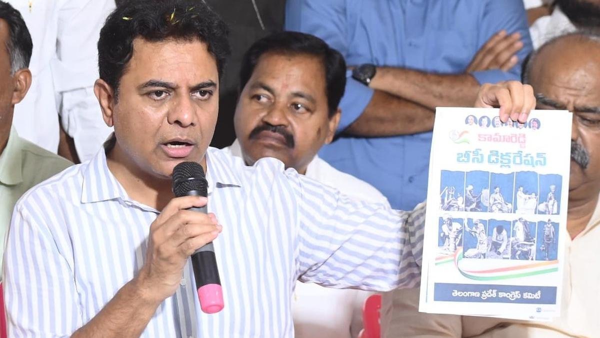 KTR questions the fate of Congress BC Declaration