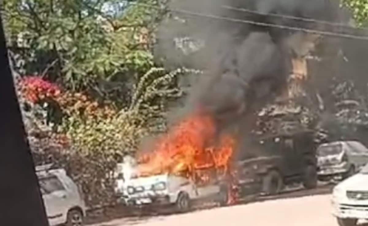 Maruti Van Catches Fire, Explodes In Bhopal